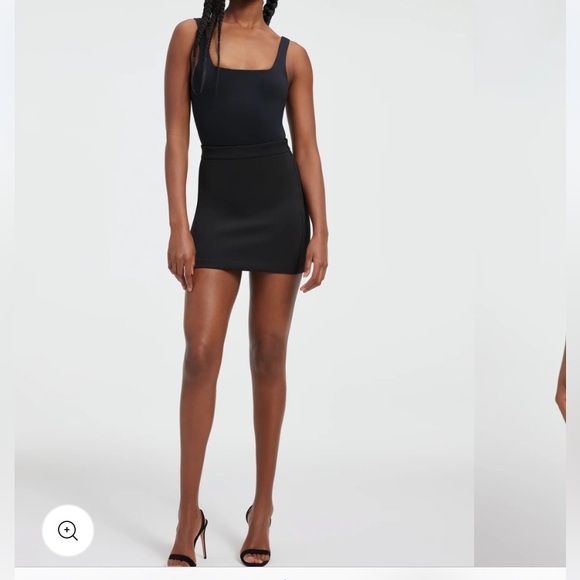 “Good American” brown (coco) scuba mini skirt; size 4/27; NWT - Picture 3 of 16